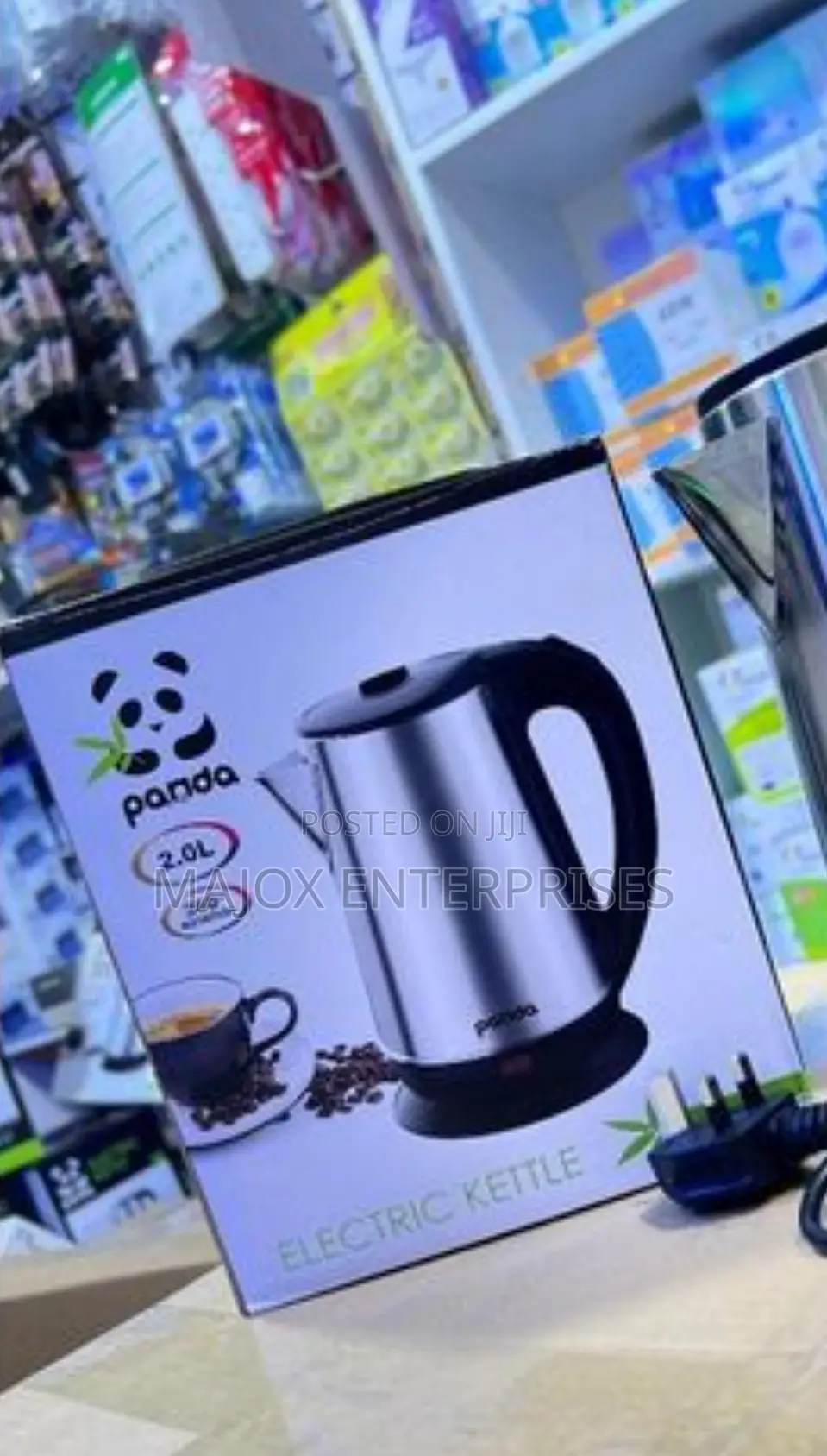 Panda Electric Kettle Parcolator - Silver