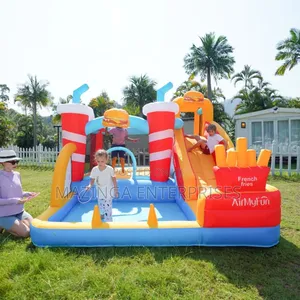 Airmyfun Inflatable Jumping Bouncing Castle WTH Slide Splash Pool