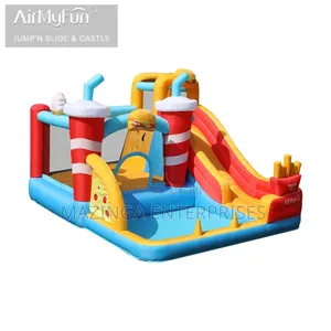 Airmyfun Inflatable Jumping Bouncing Castle WTH Slide Splash Pool
