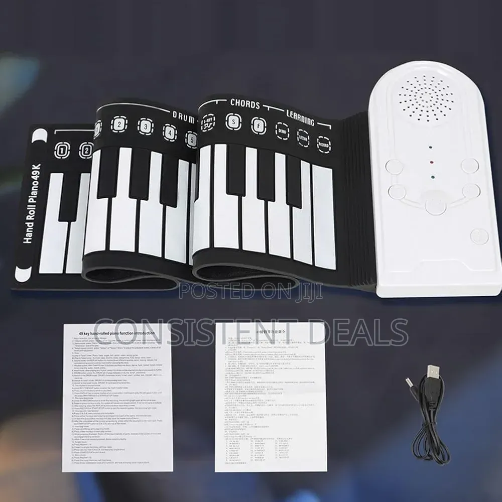 Portable Roll-Up Piano 49 Keys