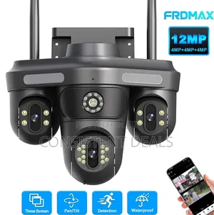Outdoor Security Camera, Triple Lens System