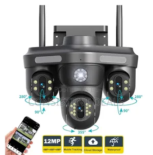 Outdoor Security Camera, Triple Lens System