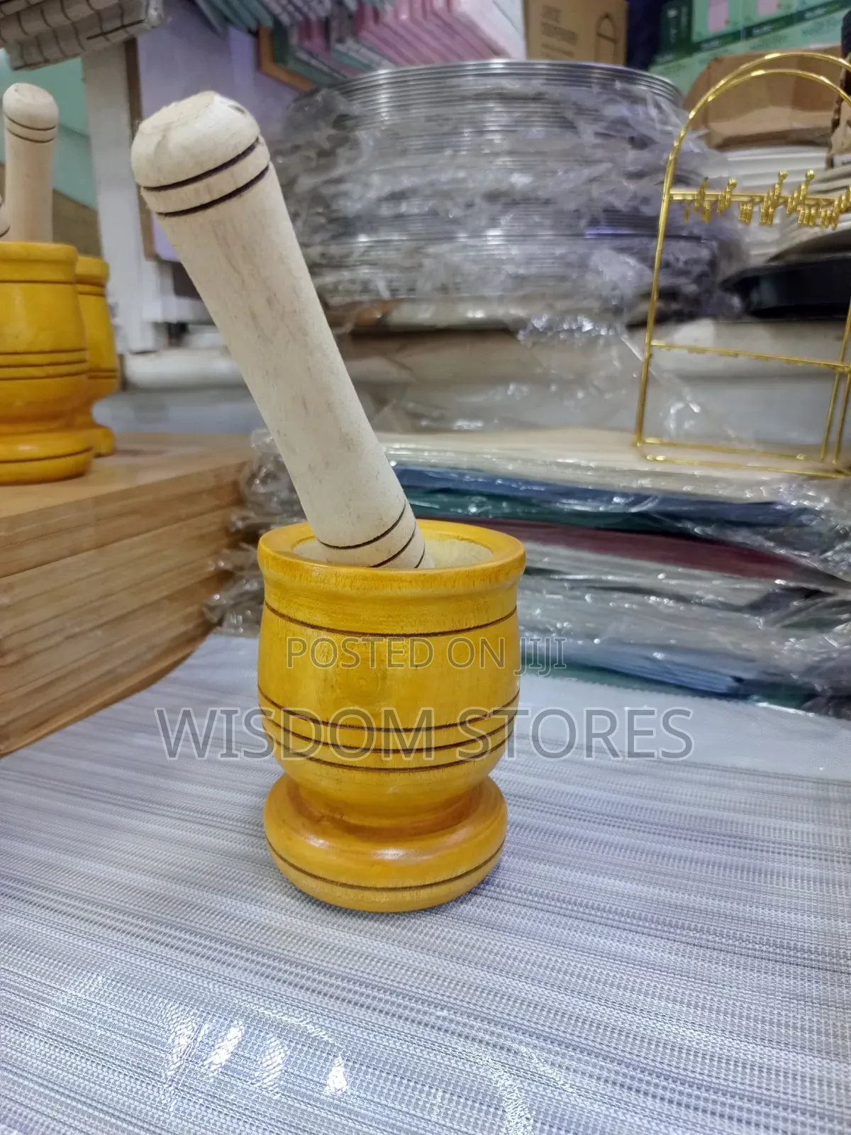 Wooden Mortar and Pestle Set