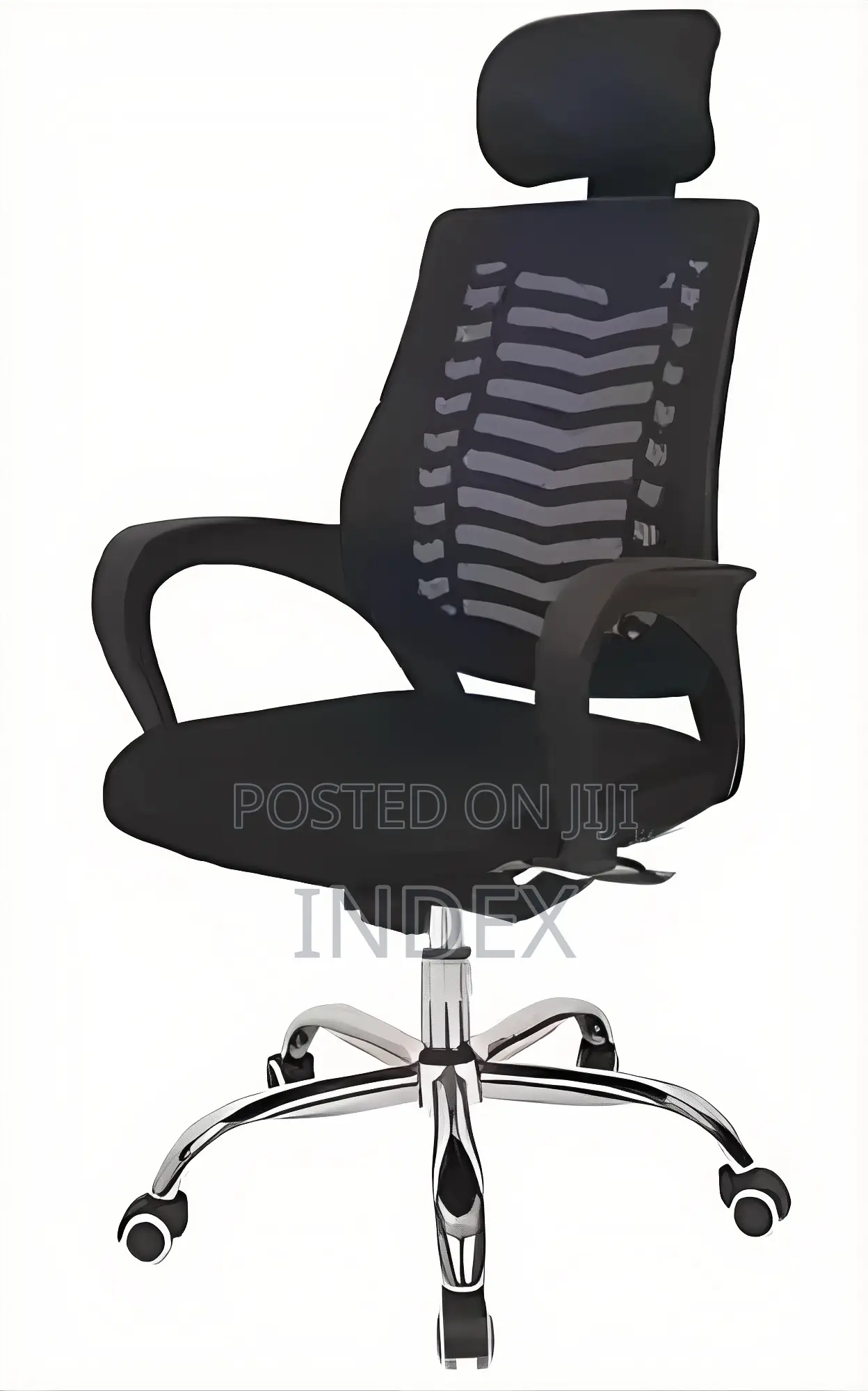 Genuine Office Chair Mesh With Headrest-Black