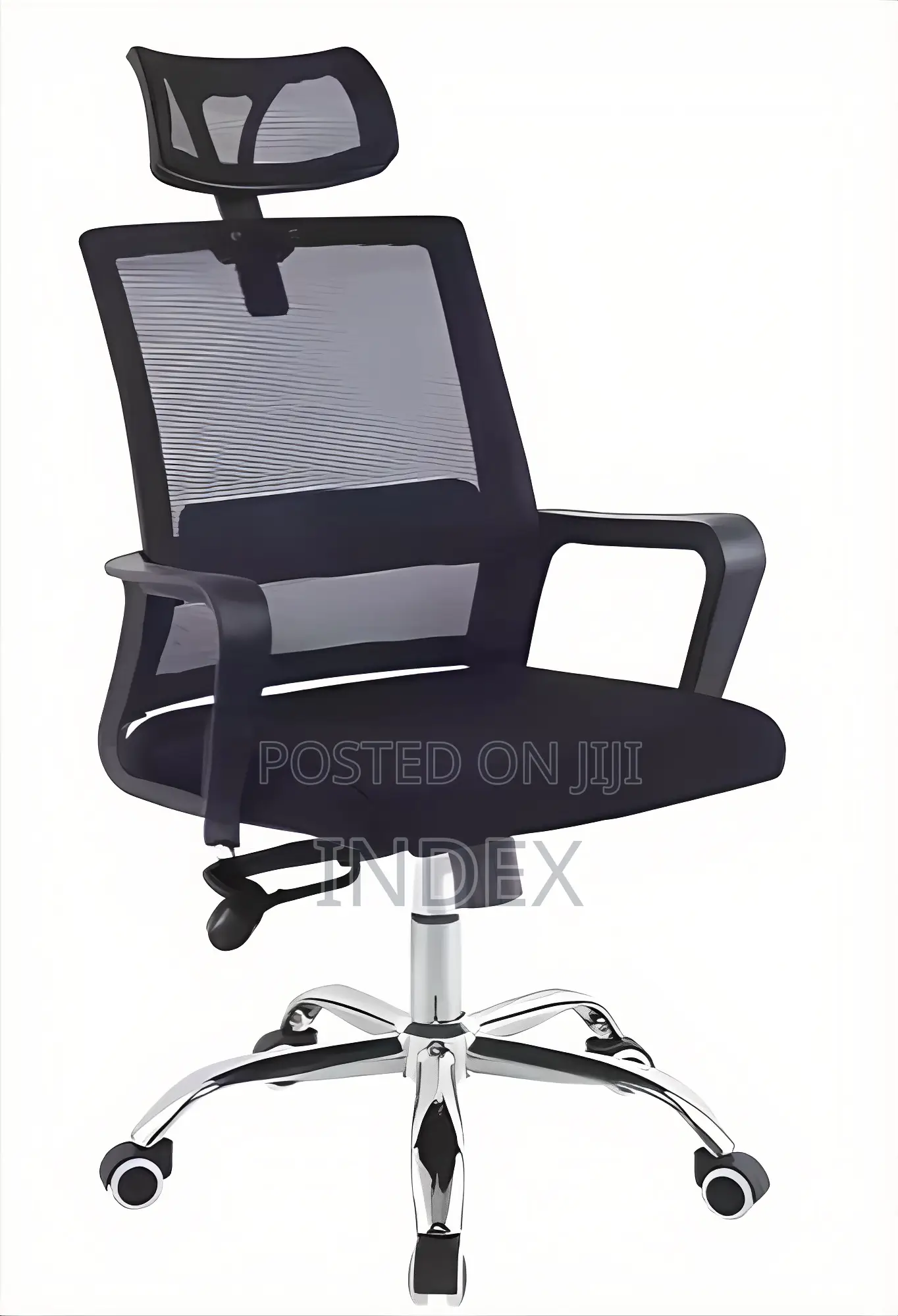 Genuine Office Chair Mesh With Headrest-Black