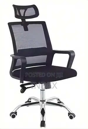 Genuine Office Chair Mesh With Headrest-Black