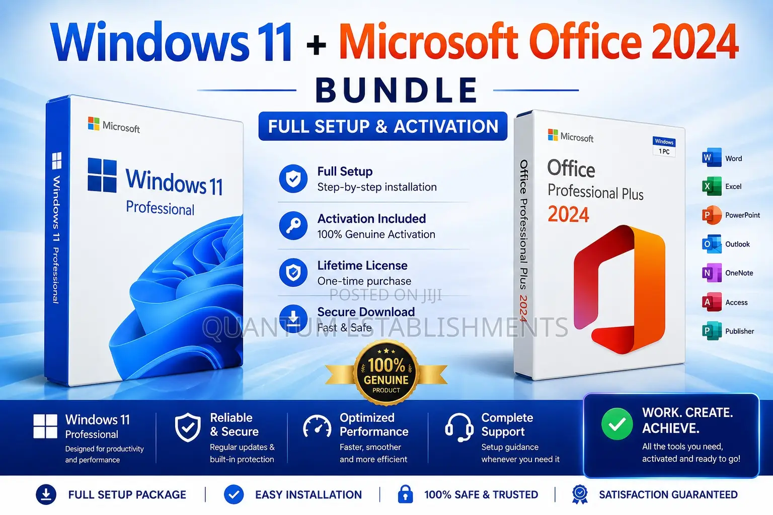 Windows 11 + Microsoft Office 2024 Bundle | Full Setup and Activation
