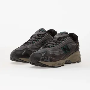 New Balance 1000 "Black Cement" Sneakers in Grey and Green