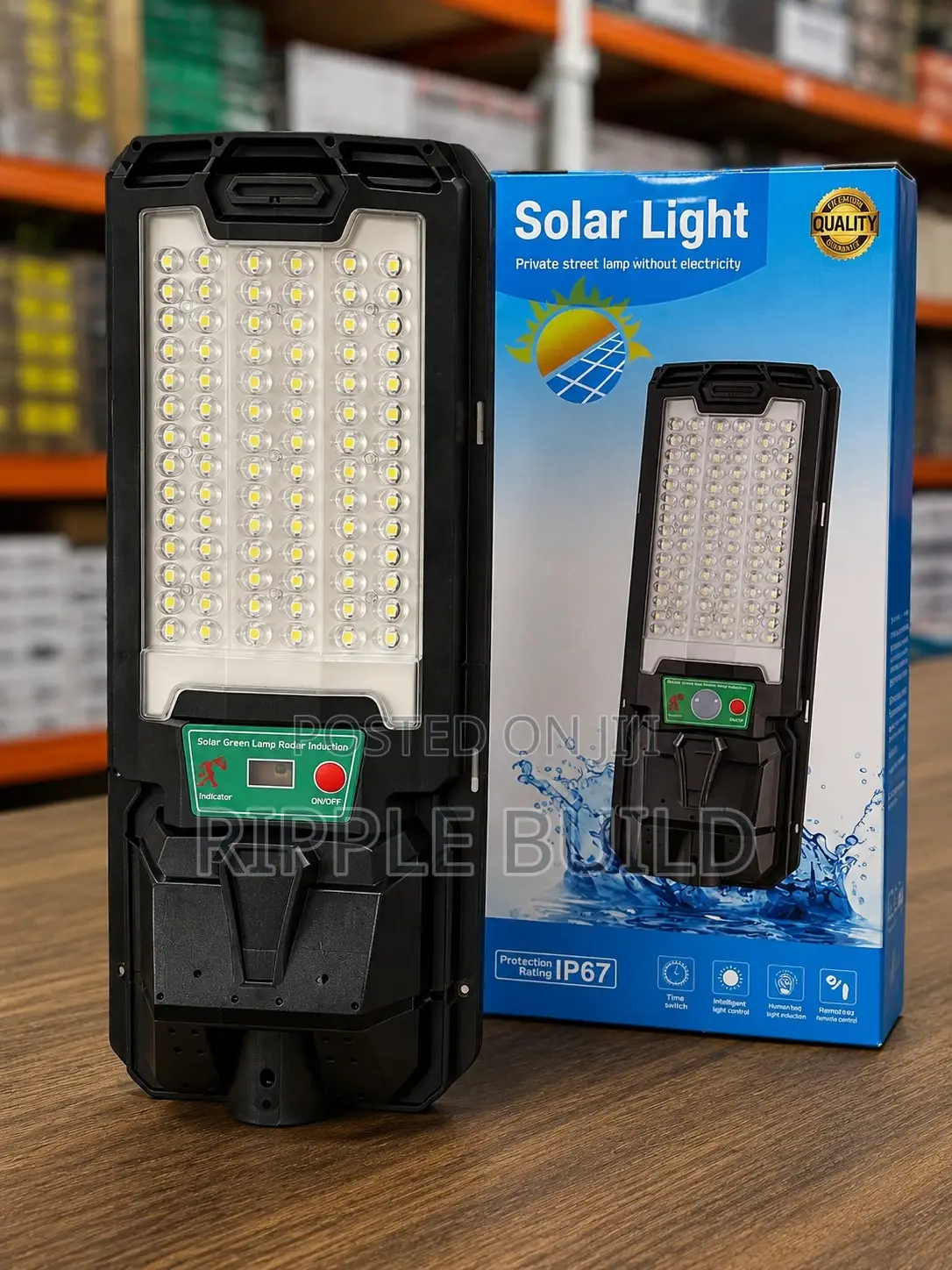 8w All-in-One Solar Street Light With Motion Sensor Security Lamp