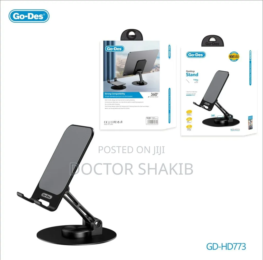 Go-Des 360° Rotary Metal Base Table Stand
