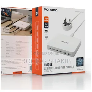 Porodo Velora 100w 4x Usb-C 2x Usb-a Gan Wall Charger