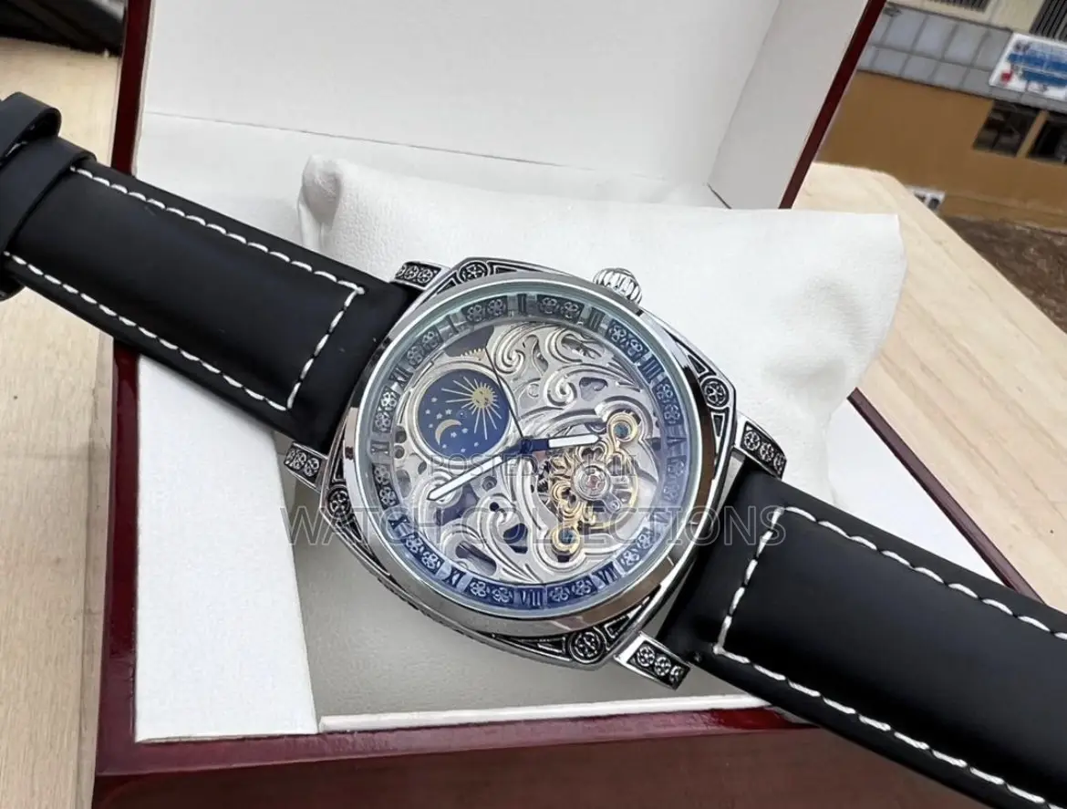 Ft-Moon Soft Leather Mechanical Watch