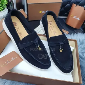 Loro Piana Summer Walk Loafers. Black, Blue, Brown