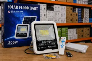 200w Solar Led Flood Light With Lithium Battery Remote Kampala