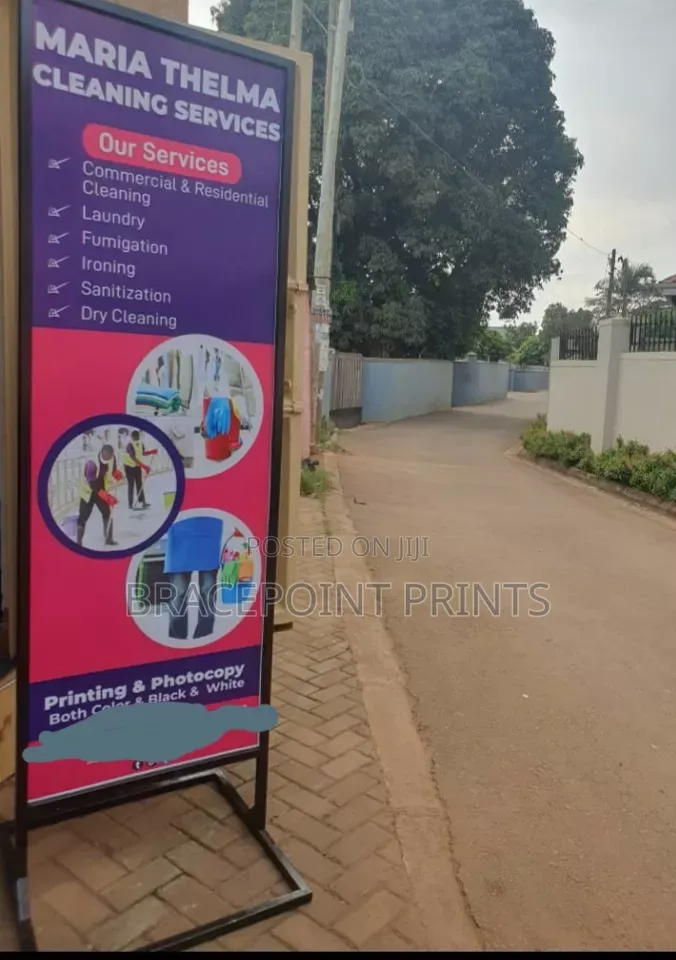 Metallic Signage With Sticker