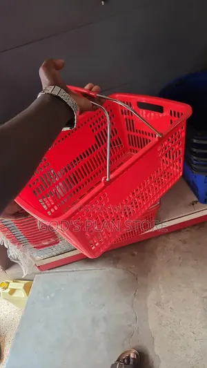 Red Plastic Supermarket Shopping Baskets Plastic Shopping Baskets