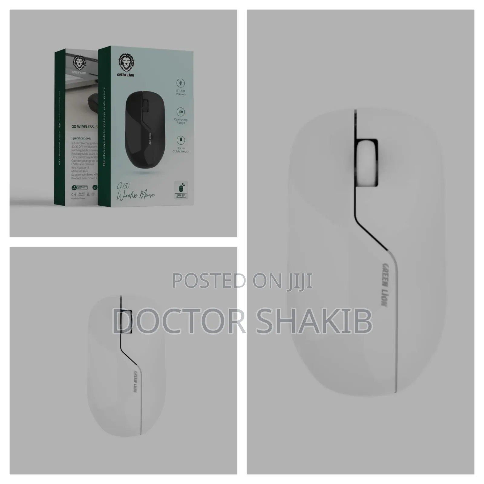 Green Lion G730 Black Wireless Mice