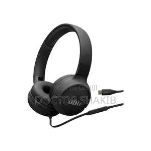 JBL Tune 520c Wired on-Ear Headphones in Black.