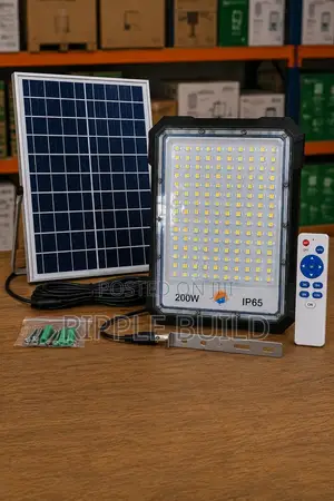 200w Solar Flood Light With Lithium Battery Remote Control Kampala