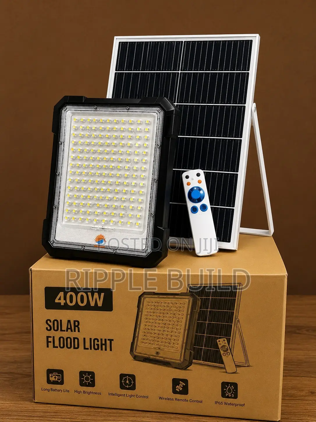 400w Solar Flood Light With Lithium Battery Remote Control Kampala