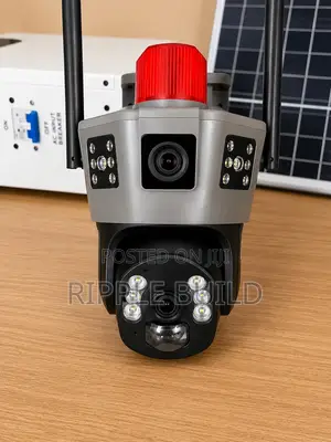 Wifi Solar Security Camera With PTZ Auto Tracking Alarm Light