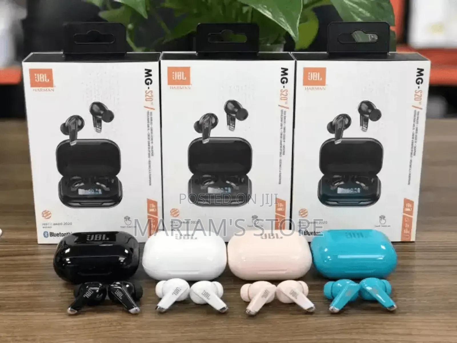 Black Wireless Sports Earbuds.