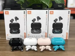 Black Wireless Sports Earbuds.