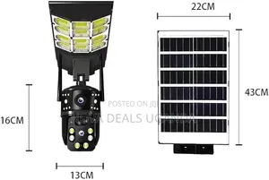 V380 Pro Solar Security Camera, Dual Lens PTZ With 16w Panel