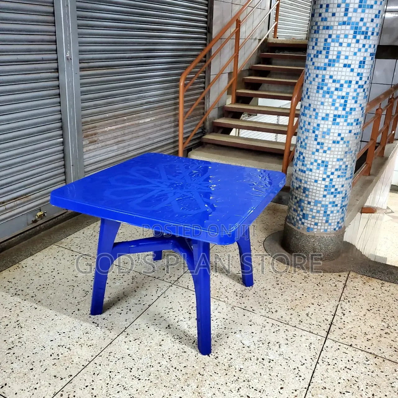 Corner Outdoor Plastic Table Plastic Table 4people