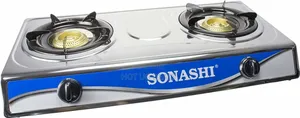 Sonashi Double Gas Stove With Electronic Ignition System