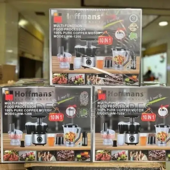 Hoffmans 10-in-1 Multi-Function Food Processor, Model Hm-1266.
