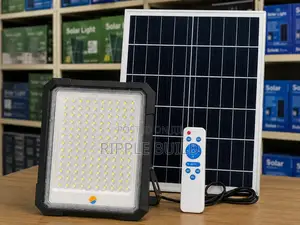 300w Solar Flood Light With Panel Remote Control