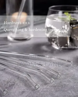 Reusable Bent Glass Drinking Straws