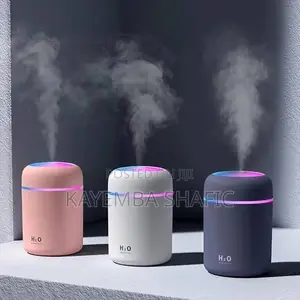 Portable H2o Usb Mini Humidifier With Colorful Led Light - 300ml