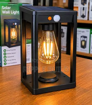 Solar Wall Lantern Light Waterproof Outdoor Security Lamp