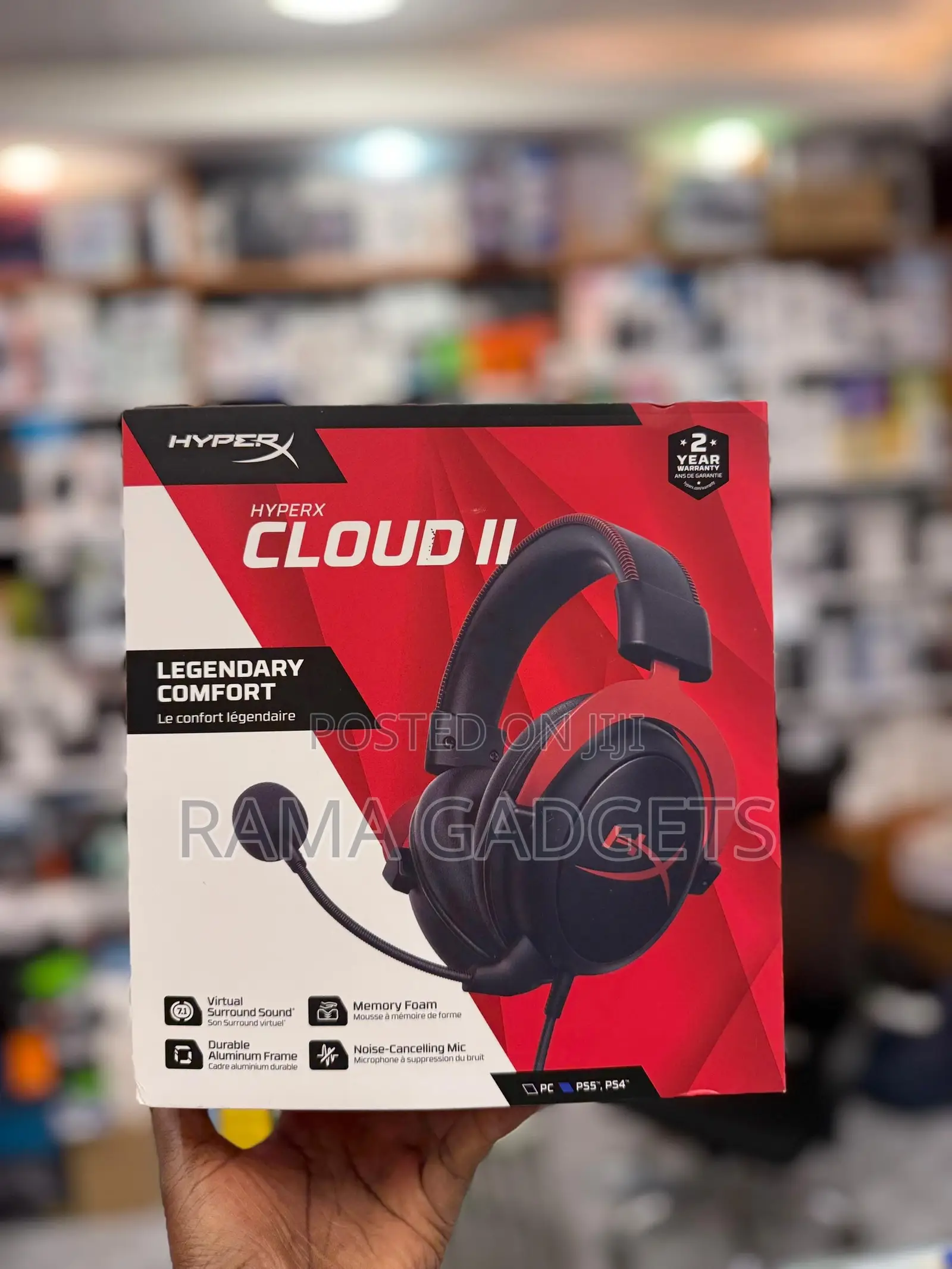 Hyperx Cloud Ii Gaming Headset, Featuring Red Accents