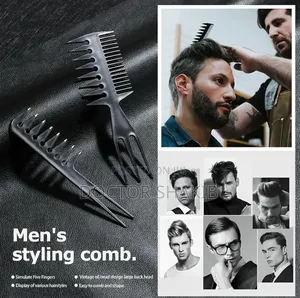 10-Piece Professional Black Hair Styling Comb Set