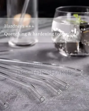 Reusable Bent Glass Drinking Straws