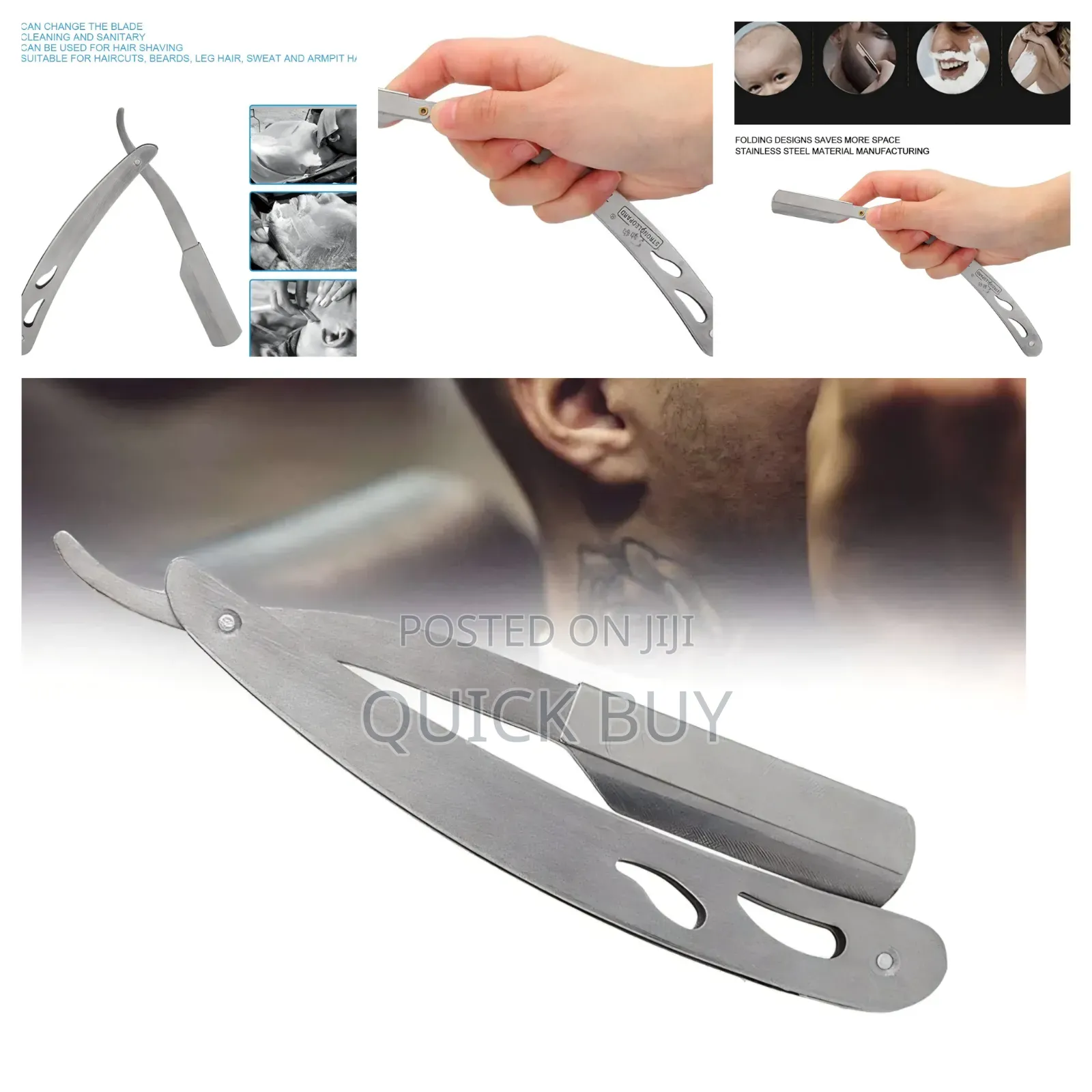 Stainless Steel Barber Straight Edge Razor