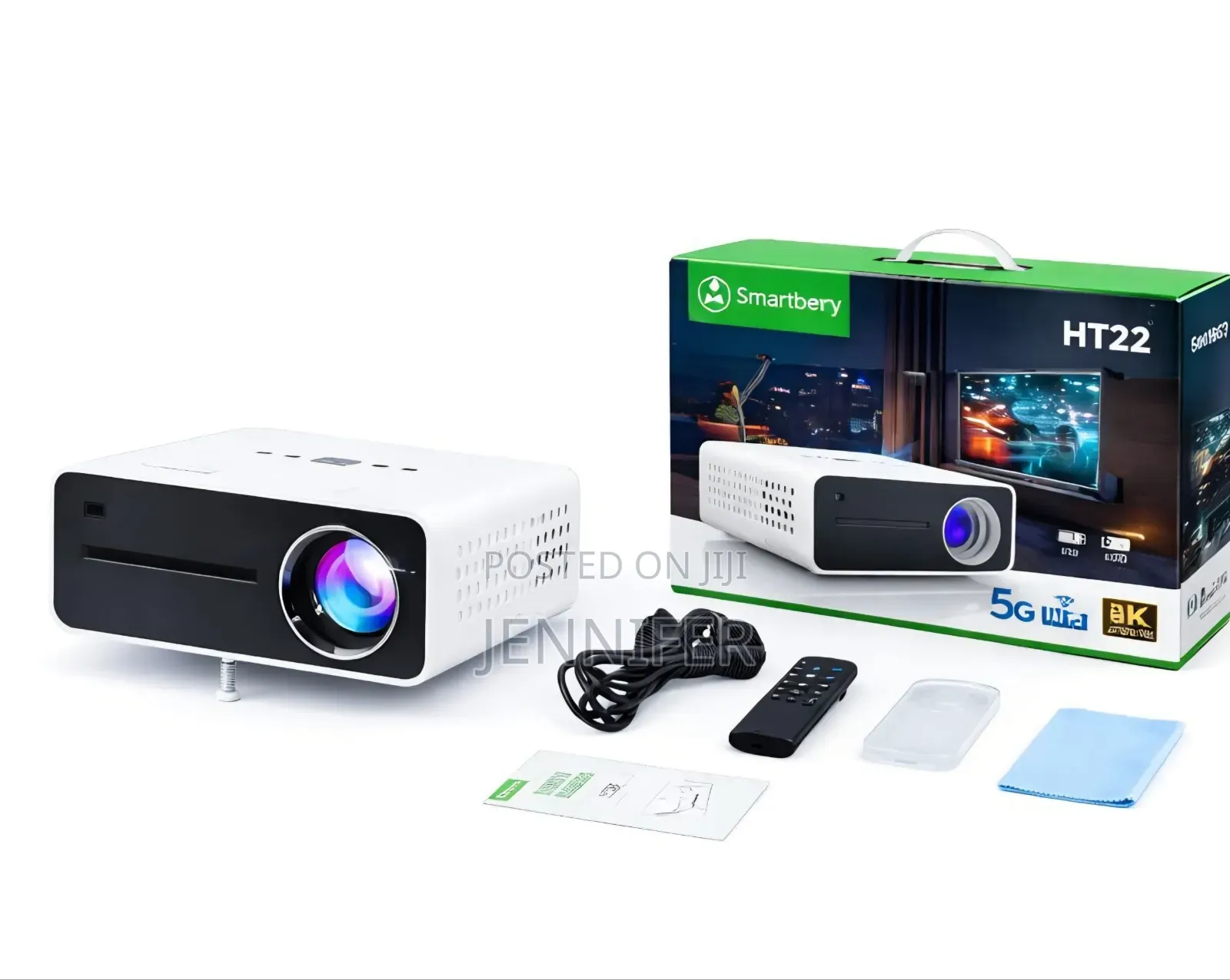 Smartberry Ht22 Ultra Hd Smart Android Projector With 5g Wifi.