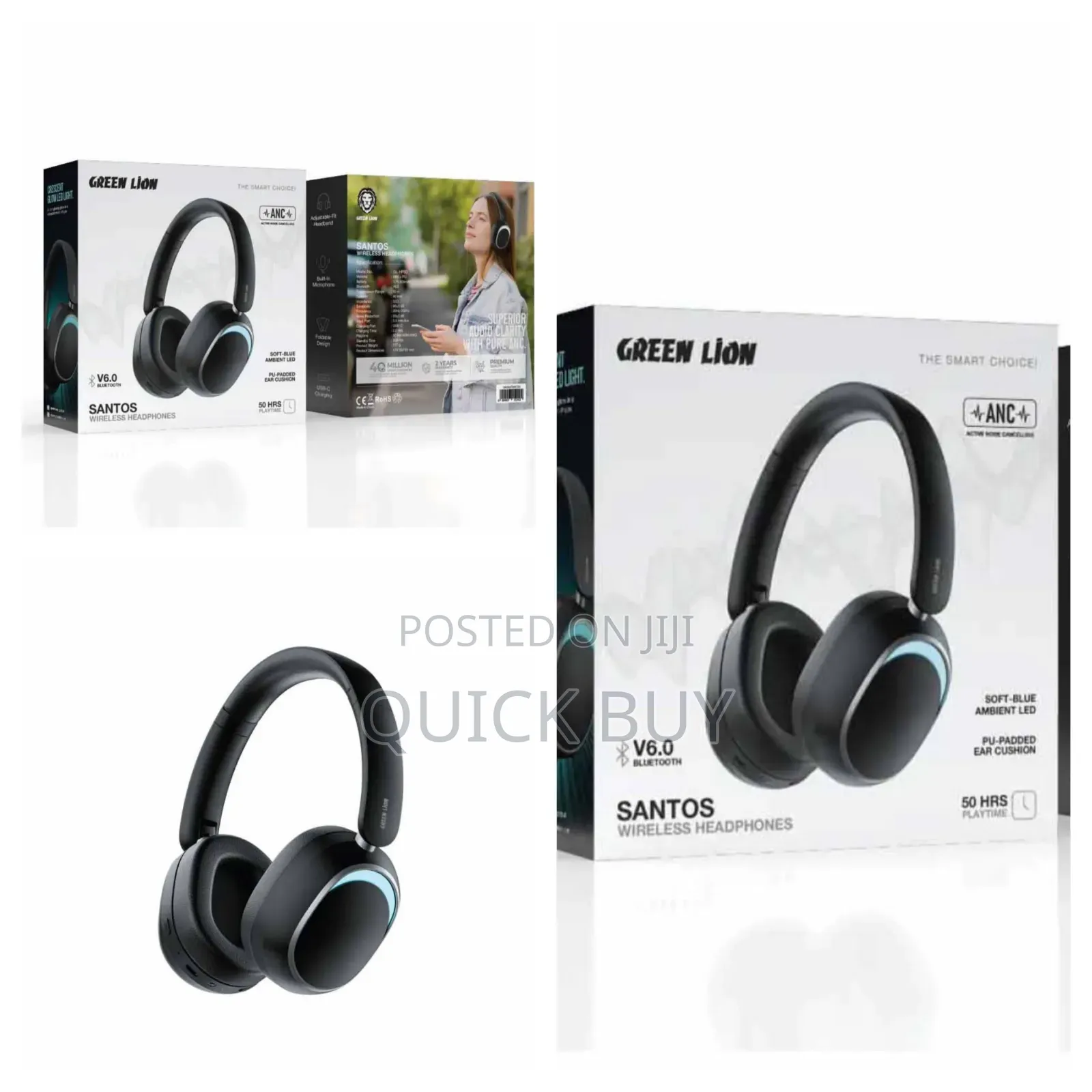 Green Lion Cannes Wireless Anc Headphones