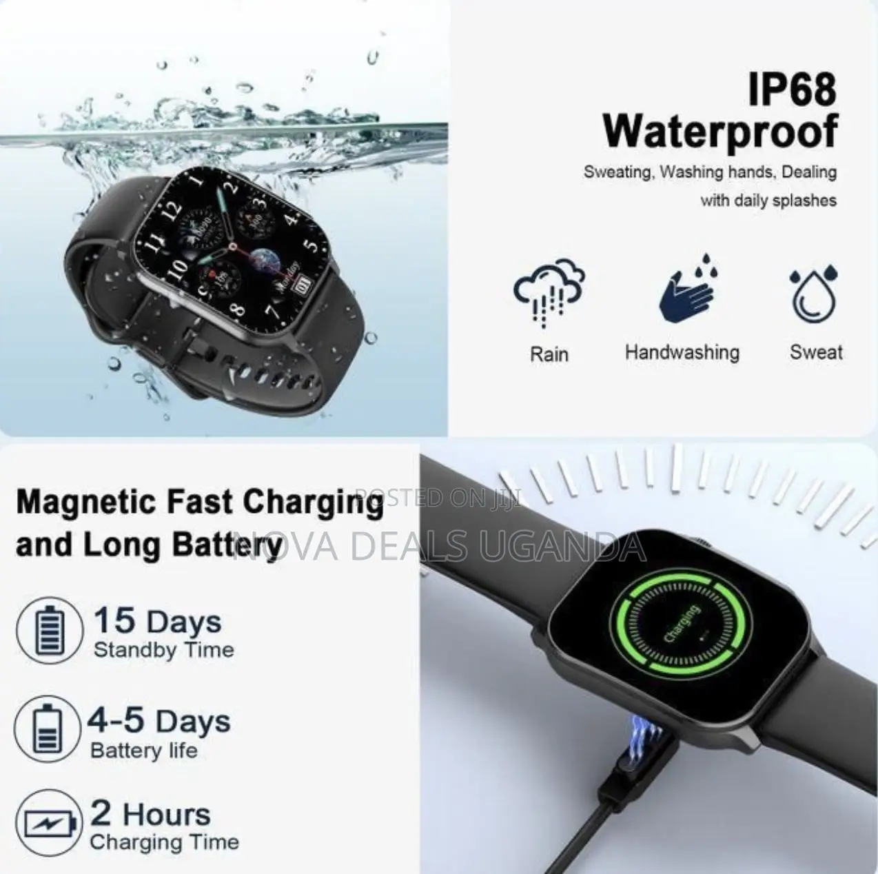 Smartbarry A63 Smart Watch | 2.2” Hd Curved Display Bluetooth Calling
