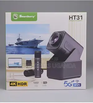Smartbarry Ht31 HDR Portable Projector Wireless Karaoke Microphones