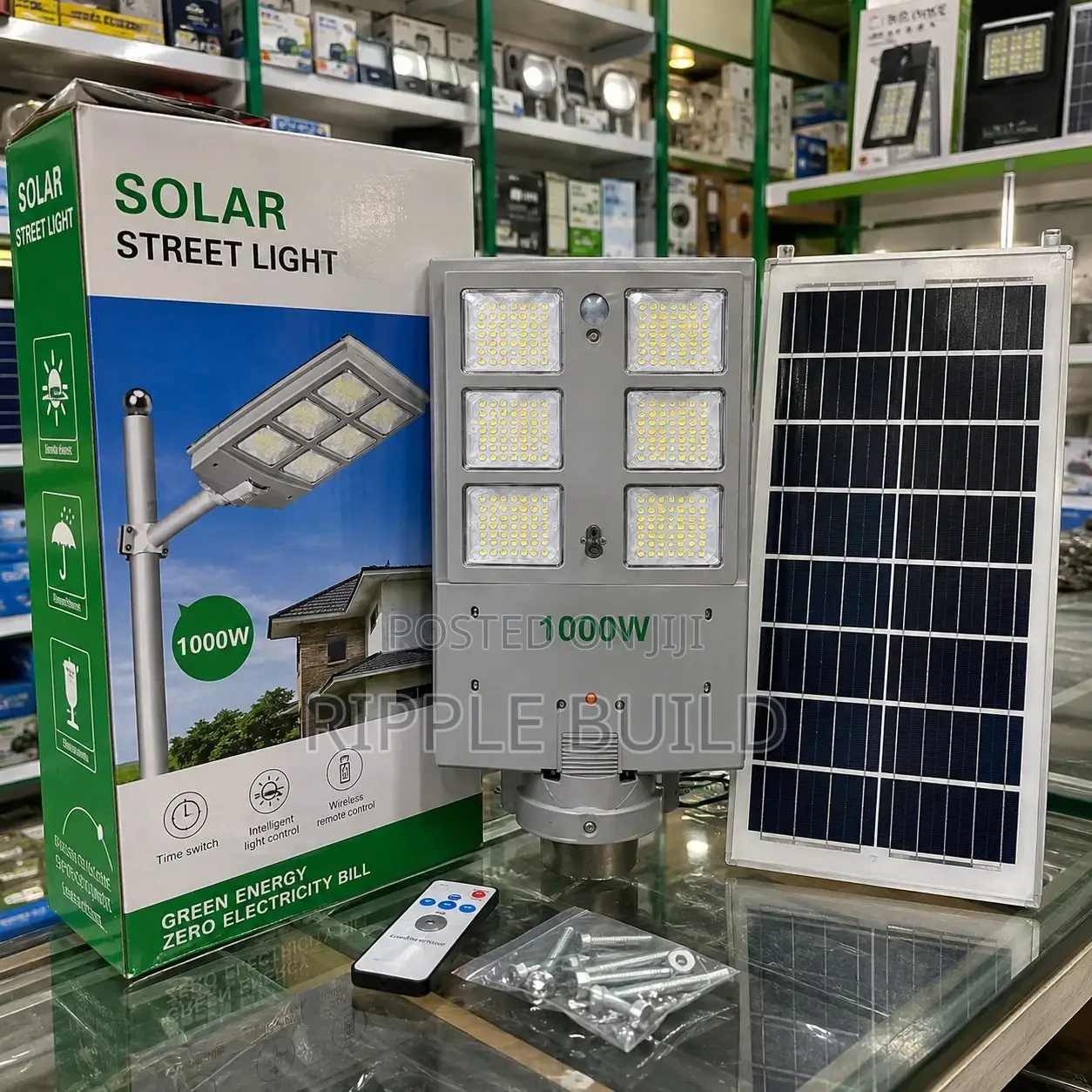 1000w Solar Street Light High Brightness Security Lamp Kampala