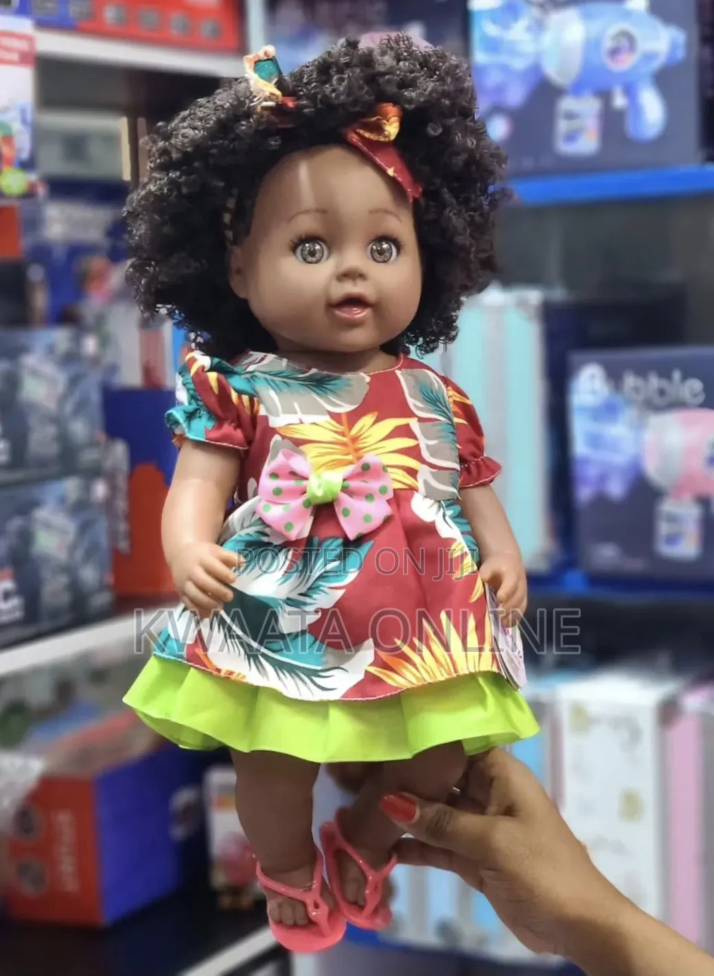 Afro Baby Girl Doll Clothes Set 11.8 Inch African Silicone Dolls
