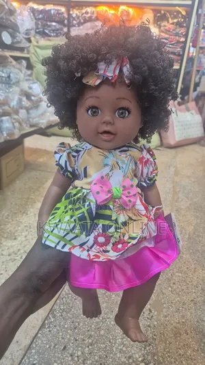 Afro Baby Girl Doll Clothes Set 11.8 Inch African Silicone Dolls