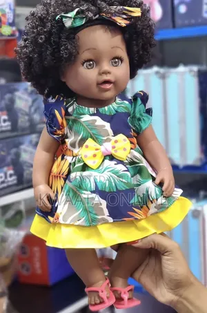 Afro Baby Girl Doll Clothes Set 11.8 Inch African Silicone Dolls