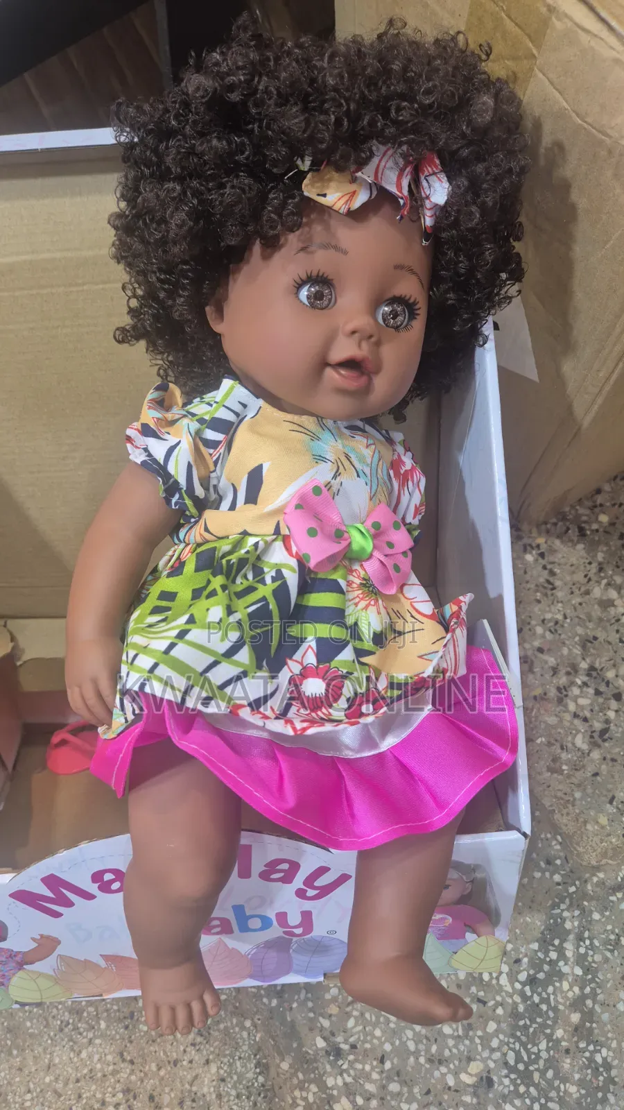 Afro Baby Girl Doll Clothes Set 11.8 Inch African Silicone Dolls