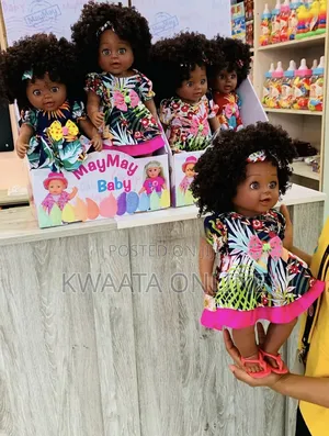 Afro Baby Girl Doll Clothes Set 11.8 Inch African Silicone Dolls