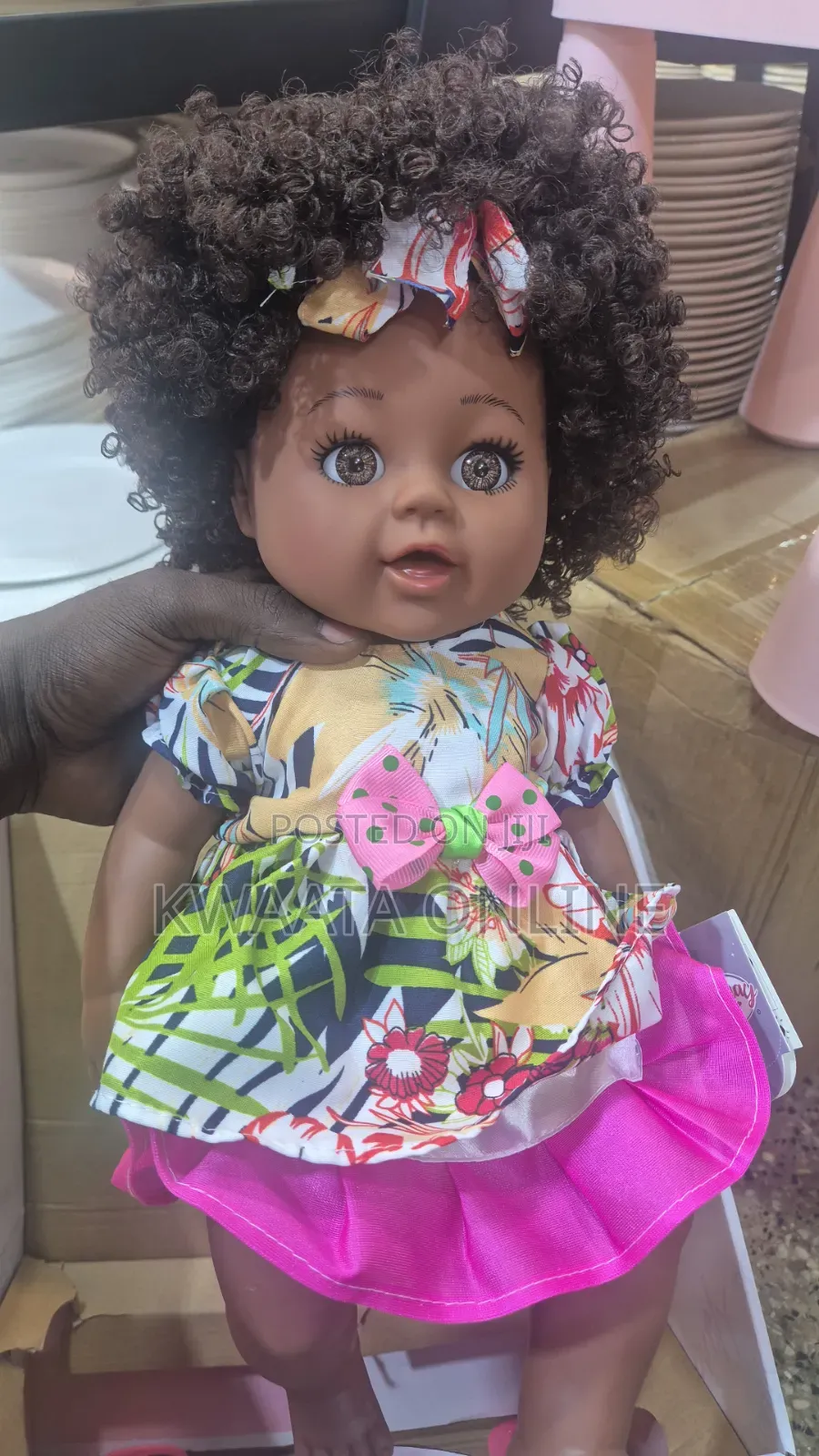 Afro Baby Girl Doll Clothes Set 11.8 Inch African Silicone Dolls